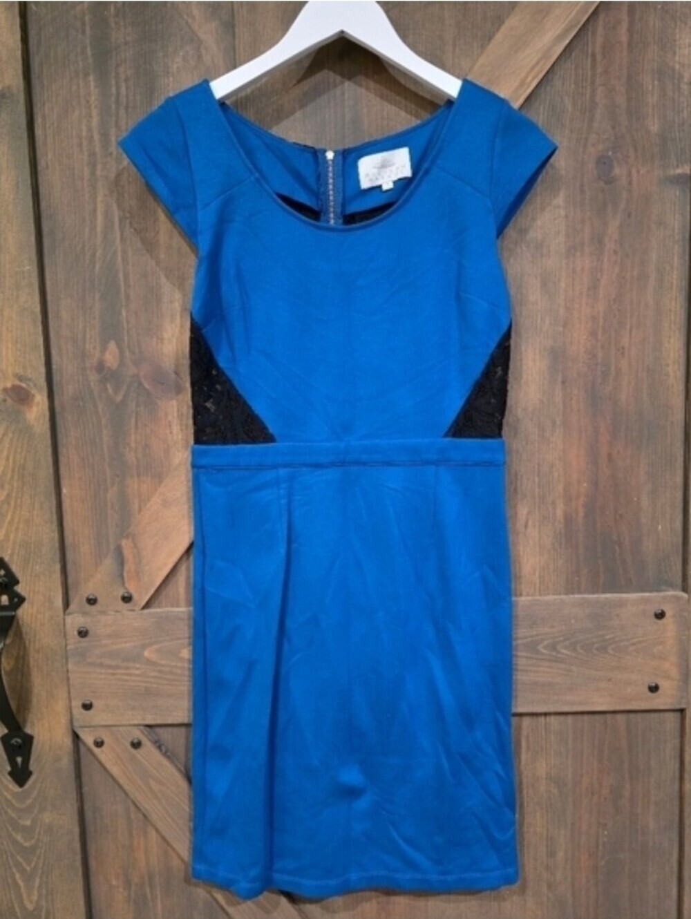 Madison Marcus Women's Limelight Lace Back Dress in Cobalt blue- Size Small - Picture 5 of 5